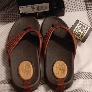 Mens size 10 sperry woven pebble thong flops